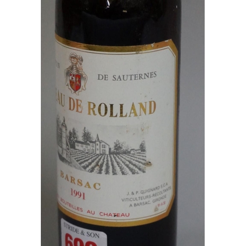 699 - A 37.5cl bottle of Chateau De Rolland, 1991, Barsac.  