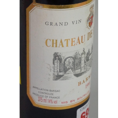 699 - A 37.5cl bottle of Chateau De Rolland, 1991, Barsac.  