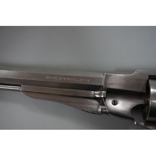 1929A - A New Model Army .44 cal black powder pistol, by Hilton, in fitted box, (a.f.). Please Note: Black p... 