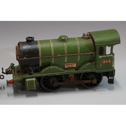 537 - A Hornby O gauge O-4-0 LNER No 1 Special tank locomotive 1368 and tender; together with another Horn... 