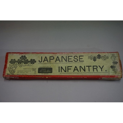 573 - A Britain's set 134 'Japanese Infantry', boxed; together with four King & Country 'Colonial Hong... 