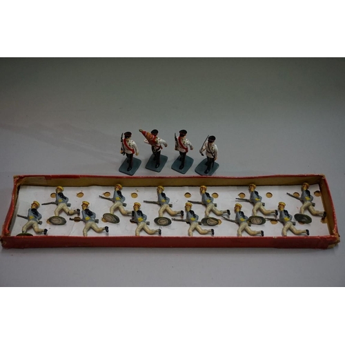 573 - A Britain's set 134 'Japanese Infantry', boxed; together with four King & Country 'Colonial Hong... 