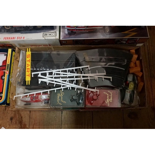 580 - A vintage Kader 'Road Racing' slot car set, boxed; together with a Corgi 415 Mazda Camper, boxed; an... 