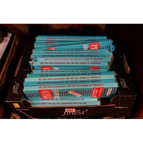 582 - A large quantity of Peco 'OO' gauge track, of various length, some boxed. (qty)