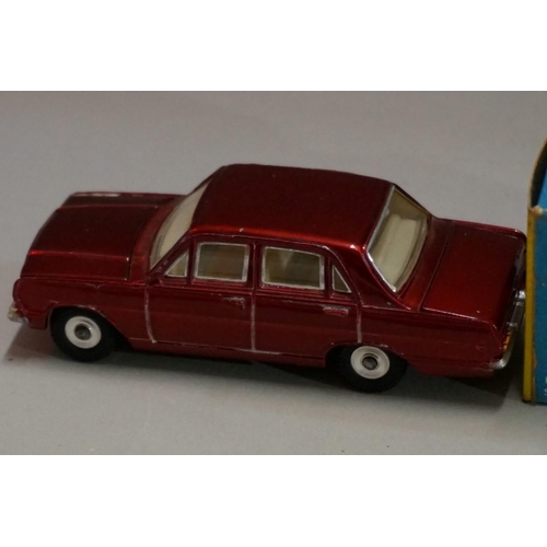 585 - Four diecast vehicles, comprising: Corgi 258 'The Saints Car', boxed; Dinky 195 'Fire Chief's Car'; ... 