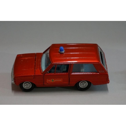 585 - Four diecast vehicles, comprising: Corgi 258 'The Saints Car', boxed; Dinky 195 'Fire Chief's Car'; ... 