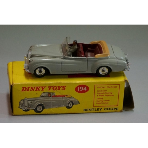 588 - A scarce Dinky 194 'Bentley Coupe', boxed.