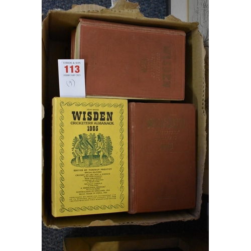 113 - WISDEN: WISDEN CRICKETERS ALMANAC: a consecutive run from 1949-56 inclusive, together 8 vols, publis... 