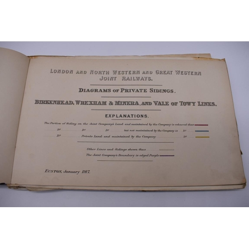 125 - LONDON & NORTH WESTERN AND GREAT WESTERN JOINT RAILWAYS: 'Diagrams of private sidings: Birkenhea... 