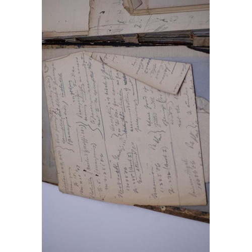 130 - SHIPS TONNAGE, MANUSCRIPT LOG: manuscript log of tonnage notes, approx 300pp, detailed entries ... 