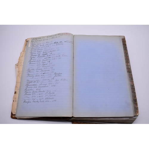 130 - SHIPS TONNAGE, MANUSCRIPT LOG: manuscript log of tonnage notes, approx 300pp, detailed entries ... 