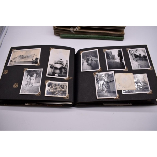 132 - PHOTOGRAPH ALBUMS: SINGAPORE: album of b&w snapshot photographs, family and military live Singap... 