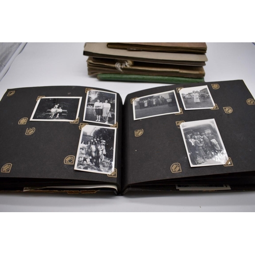 132 - PHOTOGRAPH ALBUMS: SINGAPORE: album of b&w snapshot photographs, family and military live Singap... 