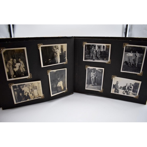 132 - PHOTOGRAPH ALBUMS: SINGAPORE: album of b&w snapshot photographs, family and military live Singap... 