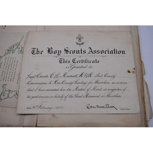 134 - SCOUT MOVEMENT: ROBERT BADEN POWELL: remarkable assemblage of Scout Movement ephemera compiled by Lt... 