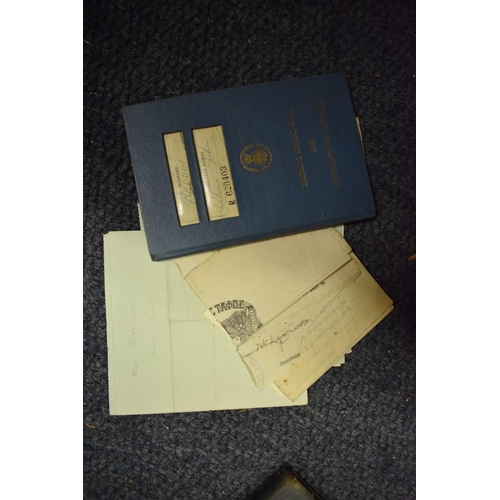 140 - CONDOLENCE BOOK: morocco bound album containing numerous tipped-in letters of condolence 'In Me... 