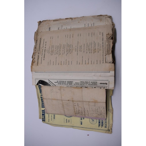 144 - MAZE HILL, GREENWICH, LONDON: collection of approx 100 items of printed ephemera related, largely 18... 