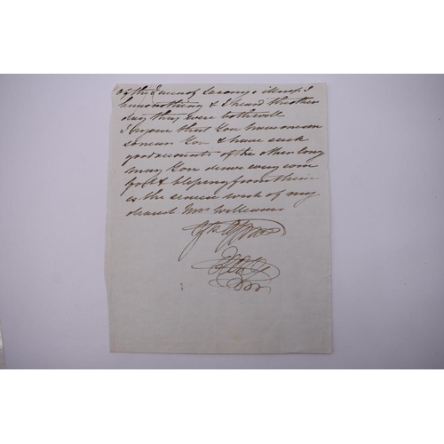 15 - 19TH CENTURY LETTERS & DOCUMENTS: two letters entire postmarked Penzance 1840, Buller famil... 