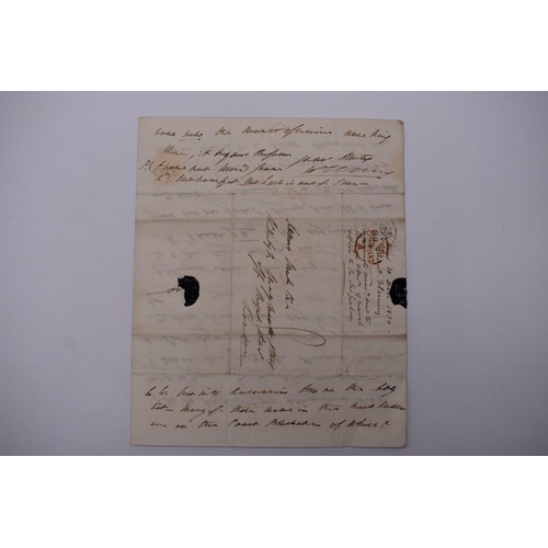 15 - 19TH CENTURY LETTERS & DOCUMENTS: two letters entire postmarked Penzance 1840, Buller famil... 