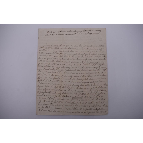 15 - 19TH CENTURY LETTERS & DOCUMENTS: two letters entire postmarked Penzance 1840, Buller famil... 