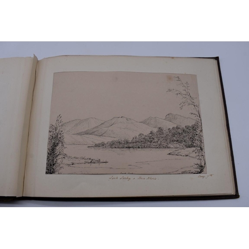 154 - SCOTLAND, VICTORIAN PEN & INK SKETCHES: small album of 23 accomplished pen & ink sketch... 