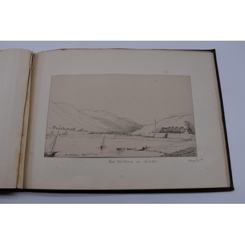 154 - SCOTLAND, VICTORIAN PEN & INK SKETCHES: small album of 23 accomplished pen & ink sketch... 