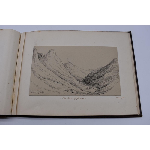 154 - SCOTLAND, VICTORIAN PEN & INK SKETCHES: small album of 23 accomplished pen & ink sketch... 