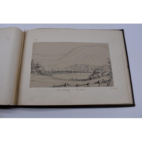 154 - SCOTLAND, VICTORIAN PEN & INK SKETCHES: small album of 23 accomplished pen & ink sketch... 