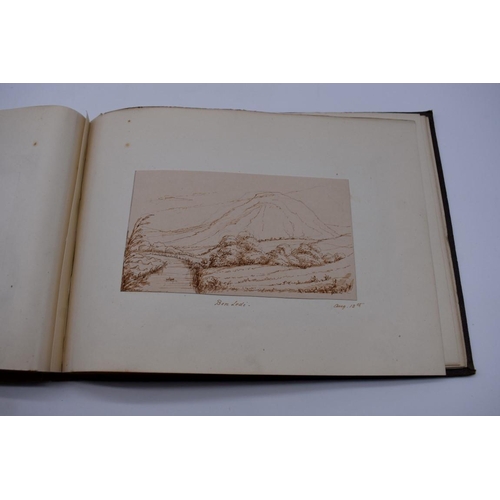 154 - SCOTLAND, VICTORIAN PEN & INK SKETCHES: small album of 23 accomplished pen & ink sketch... 