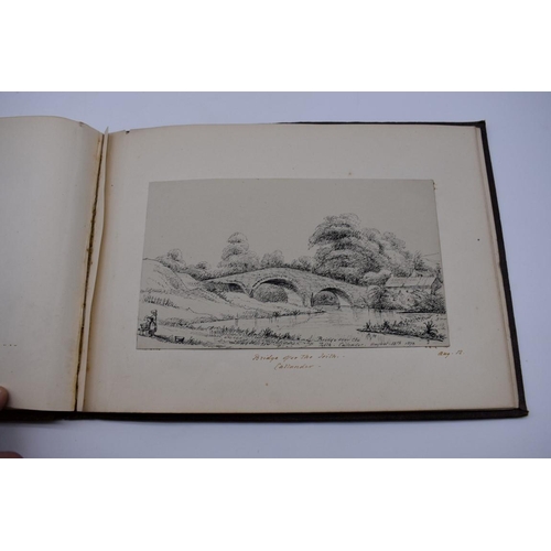 154 - SCOTLAND, VICTORIAN PEN & INK SKETCHES: small album of 23 accomplished pen & ink sketch... 