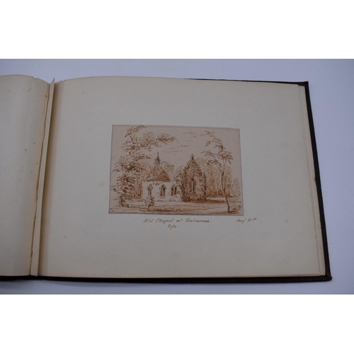 154 - SCOTLAND, VICTORIAN PEN & INK SKETCHES: small album of 23 accomplished pen & ink sketch... 