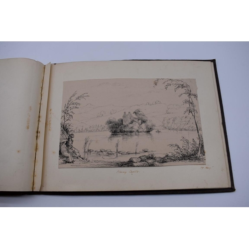 154 - SCOTLAND, VICTORIAN PEN & INK SKETCHES: small album of 23 accomplished pen & ink sketch... 