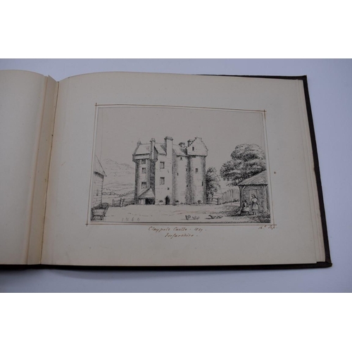 154 - SCOTLAND, VICTORIAN PEN & INK SKETCHES: small album of 23 accomplished pen & ink sketch... 