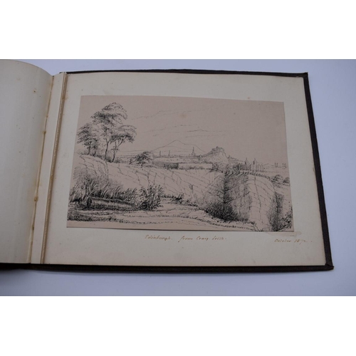 154 - SCOTLAND, VICTORIAN PEN & INK SKETCHES: small album of 23 accomplished pen & ink sketch... 