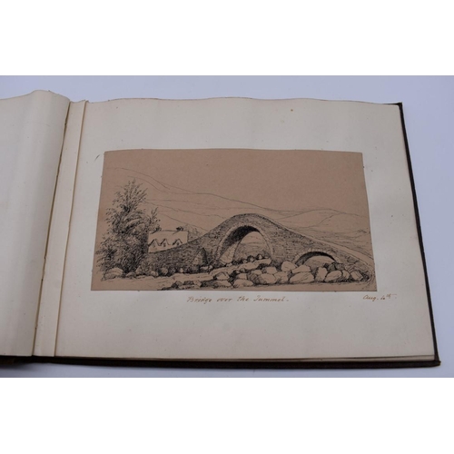 154 - SCOTLAND, VICTORIAN PEN & INK SKETCHES: small album of 23 accomplished pen & ink sketch... 