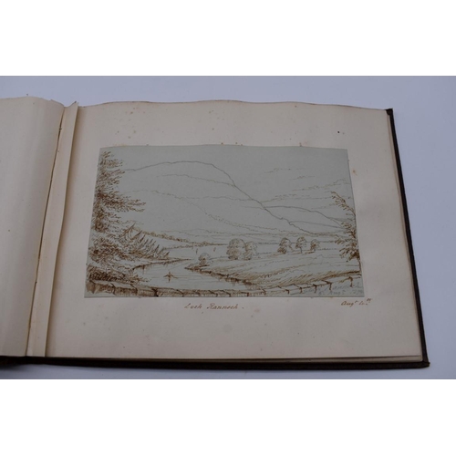 154 - SCOTLAND, VICTORIAN PEN & INK SKETCHES: small album of 23 accomplished pen & ink sketch... 