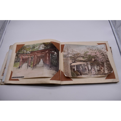 155 - PHOTOGRAPH ALBUM: JAPAN: varied album of approx 97 tinted albumen print views of Japan, circa 1900, ... 