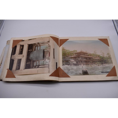 155 - PHOTOGRAPH ALBUM: JAPAN: varied album of approx 97 tinted albumen print views of Japan, circa 1900, ... 