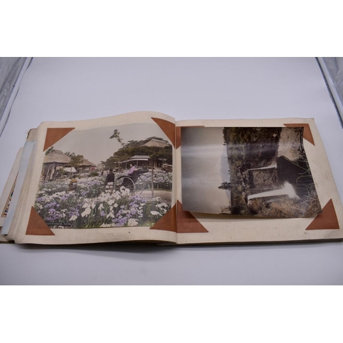 155 - PHOTOGRAPH ALBUM: JAPAN: varied album of approx 97 tinted albumen print views of Japan, circa 1900, ... 