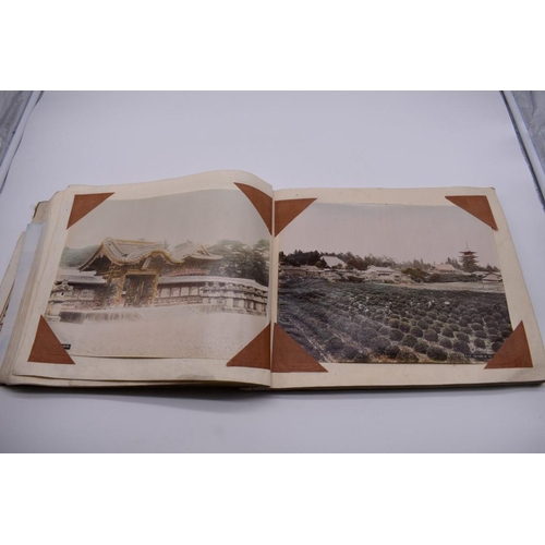 155 - PHOTOGRAPH ALBUM: JAPAN: varied album of approx 97 tinted albumen print views of Japan, circa 1900, ... 