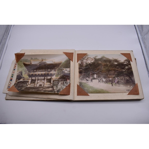 155 - PHOTOGRAPH ALBUM: JAPAN: varied album of approx 97 tinted albumen print views of Japan, circa 1900, ... 