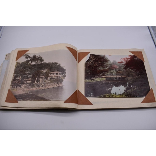 155 - PHOTOGRAPH ALBUM: JAPAN: varied album of approx 97 tinted albumen print views of Japan, circa 1900, ... 