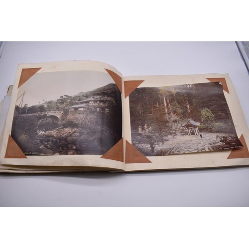 155 - PHOTOGRAPH ALBUM: JAPAN: varied album of approx 97 tinted albumen print views of Japan, circa 1900, ... 