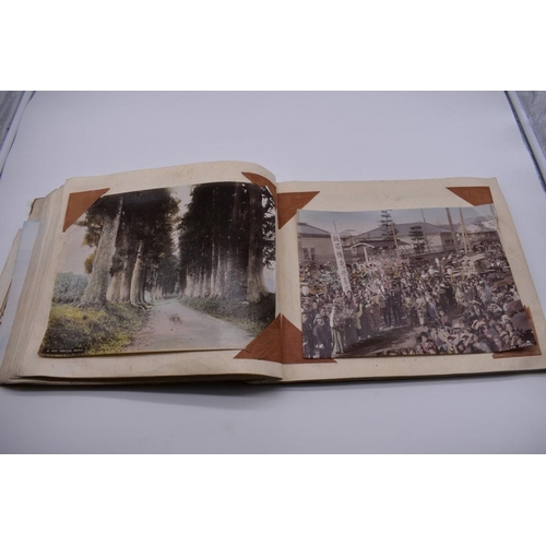 155 - PHOTOGRAPH ALBUM: JAPAN: varied album of approx 97 tinted albumen print views of Japan, circa 1900, ... 