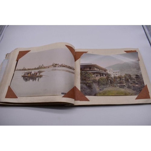 155 - PHOTOGRAPH ALBUM: JAPAN: varied album of approx 97 tinted albumen print views of Japan, circa 1900, ... 