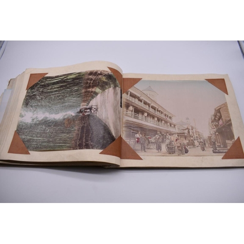 155 - PHOTOGRAPH ALBUM: JAPAN: varied album of approx 97 tinted albumen print views of Japan, circa 1900, ... 