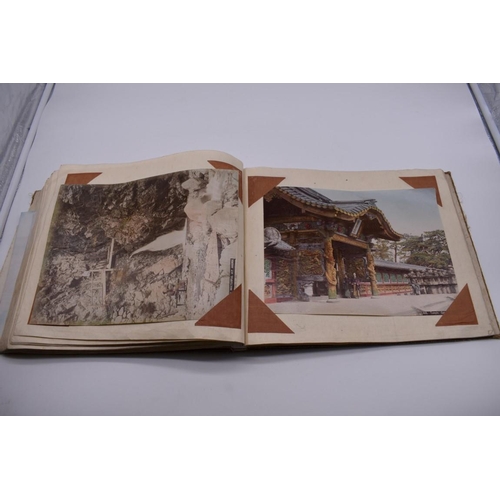 155 - PHOTOGRAPH ALBUM: JAPAN: varied album of approx 97 tinted albumen print views of Japan, circa 1900, ... 