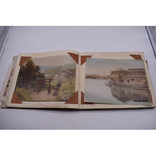 155 - PHOTOGRAPH ALBUM: JAPAN: varied album of approx 97 tinted albumen print views of Japan, circa 1900, ... 