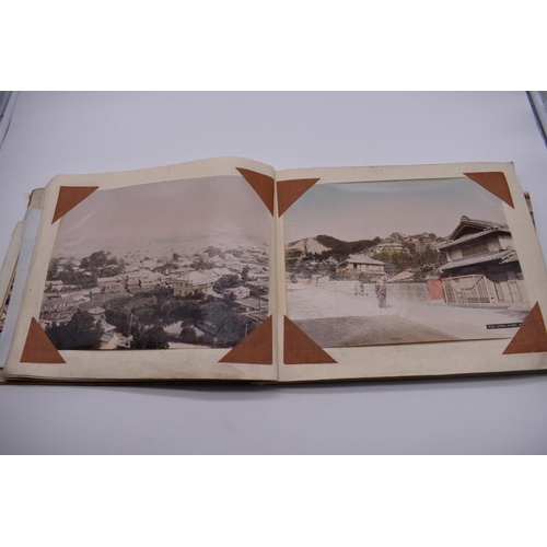 155 - PHOTOGRAPH ALBUM: JAPAN: varied album of approx 97 tinted albumen print views of Japan, circa 1900, ... 