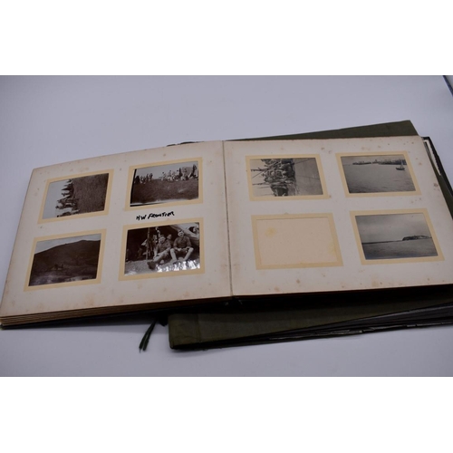 157 - NORTH WEST FRONTIER: album of sepia snapshot photographs, British services in India/North West Front... 